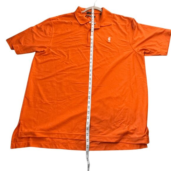 Divots Men's Div Dry Moisture Wicking Short Sleeve Golf Polo Shirt Orange Sz XL - Picture 9 of 10